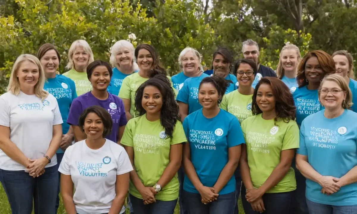 Diverse community volunteers committed to public good